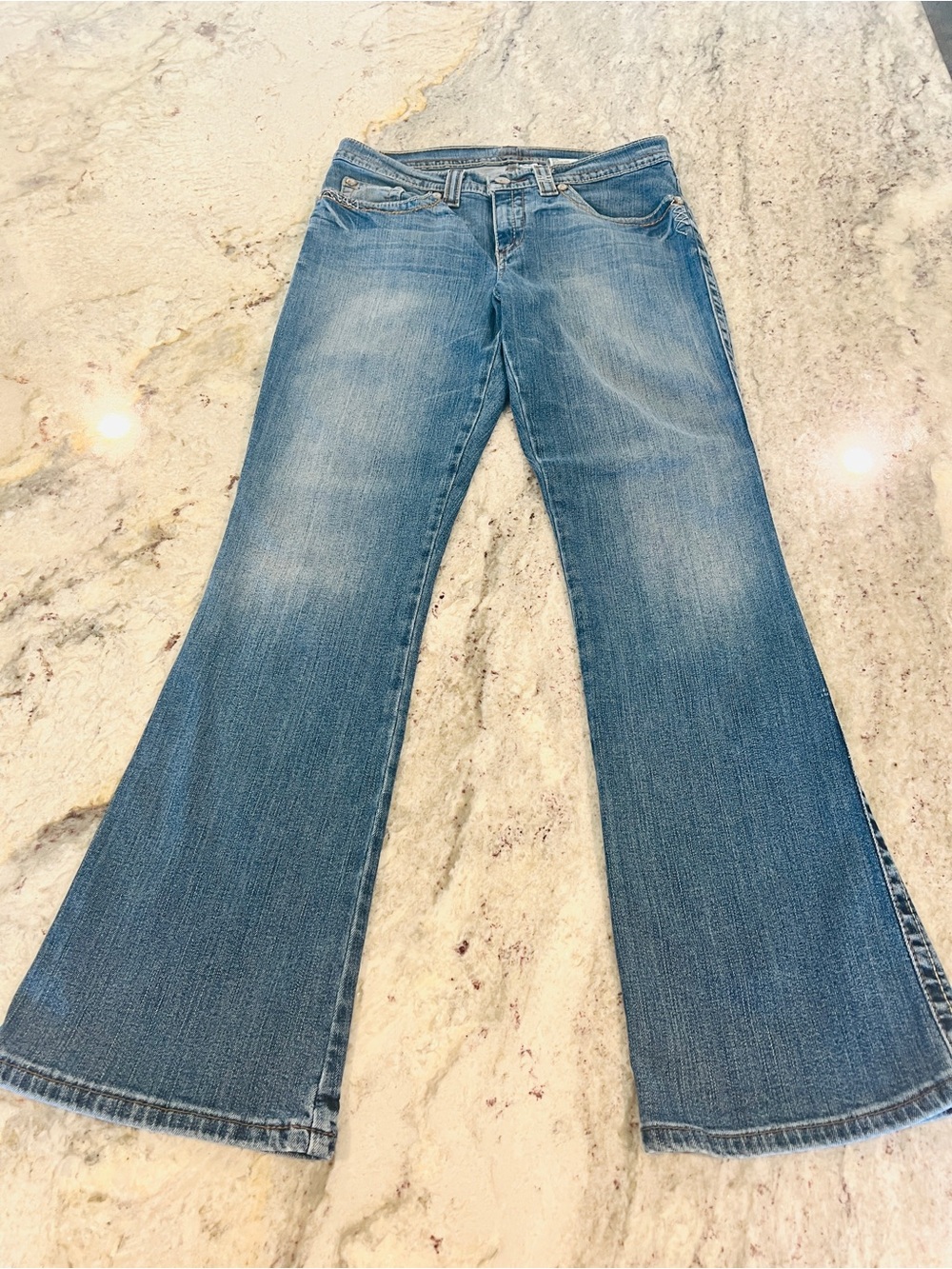 Cruel Girl, Jr.’s/Women’s Flare Embroidered Jeans, Style: Marla, Size 11R, Blue